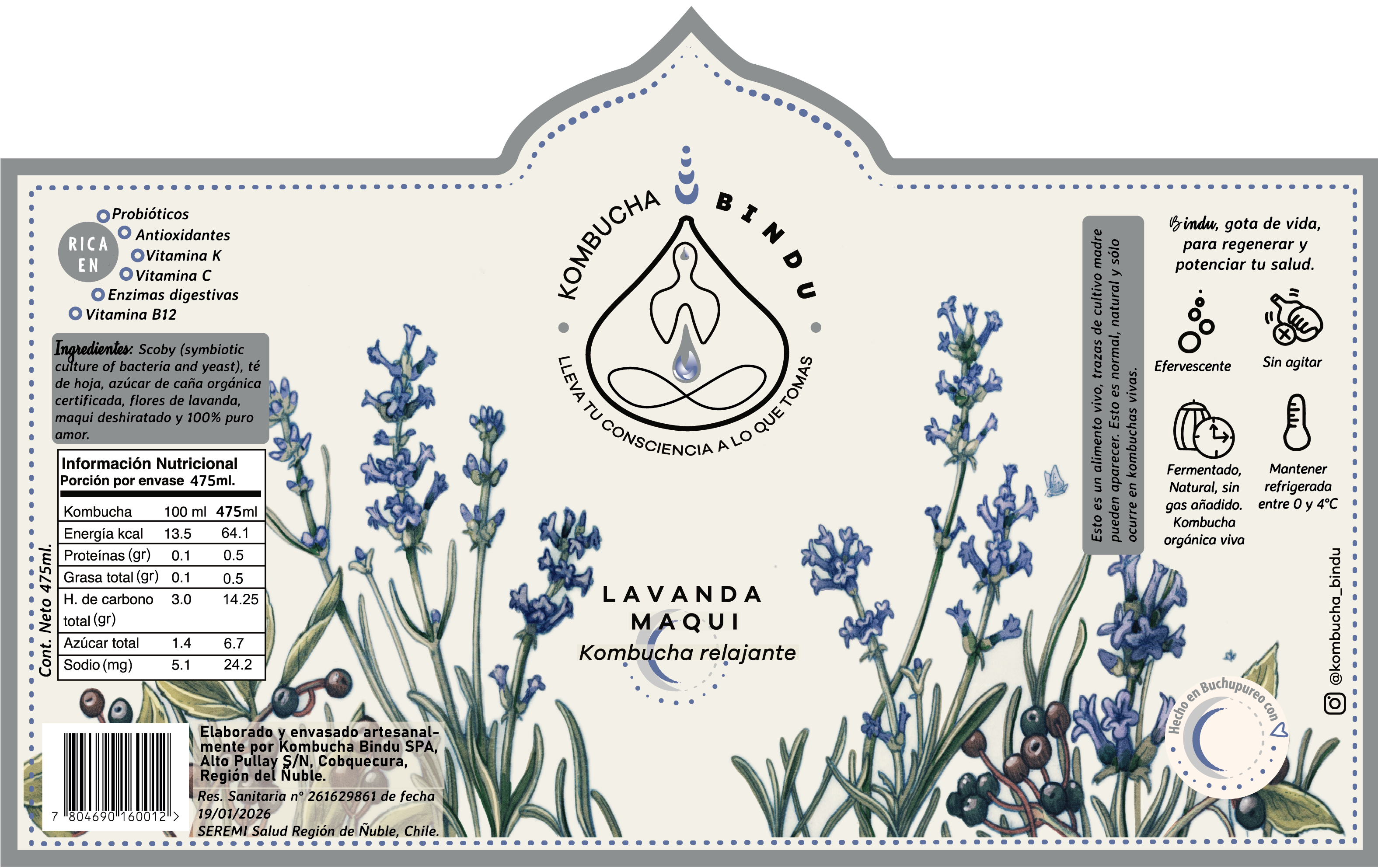 Etiqueta Lavanda Maqui